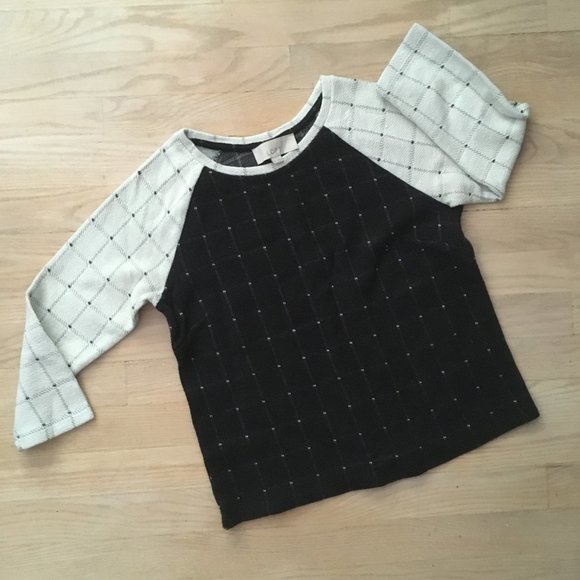 LAST CHANCE! (2/27)❗️LOFT Lounge B&W Grid Pullover (XS) - Picture 2 of 6